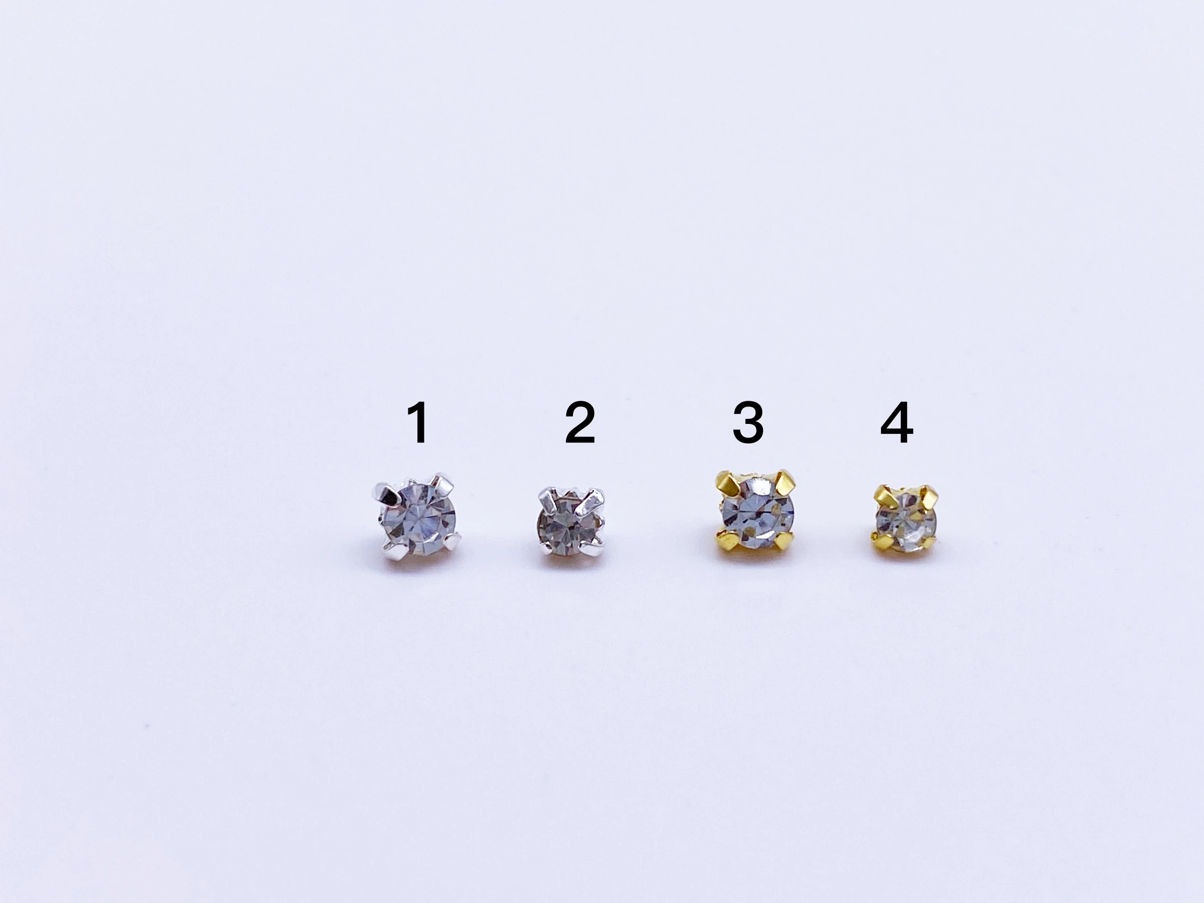 B009 3mm 4mm Sew On Rhinestones Mini Glass Doll Clothes Doll Sewing Craft Notion 2