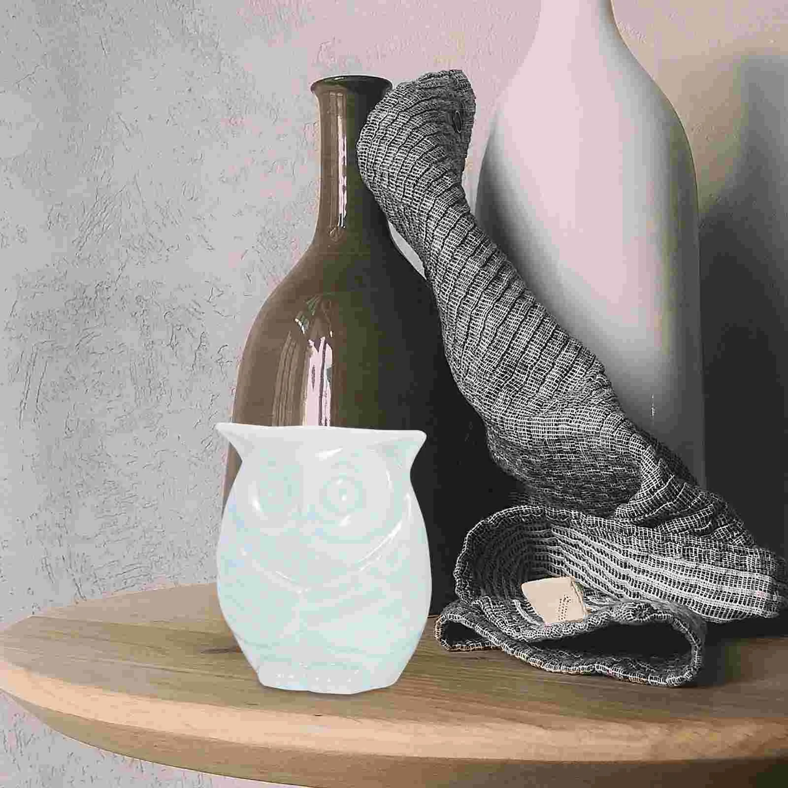 

Ceramic Owl Figurine Ceramic Animal Shaped Statue Owl Molding Adornment Home Decor