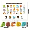 52pcs Wooden Alphabet & Animal Puzzle - Educational ABC Sort & Stack Matching Game for Children Fine Motor Holiday Gift 5
