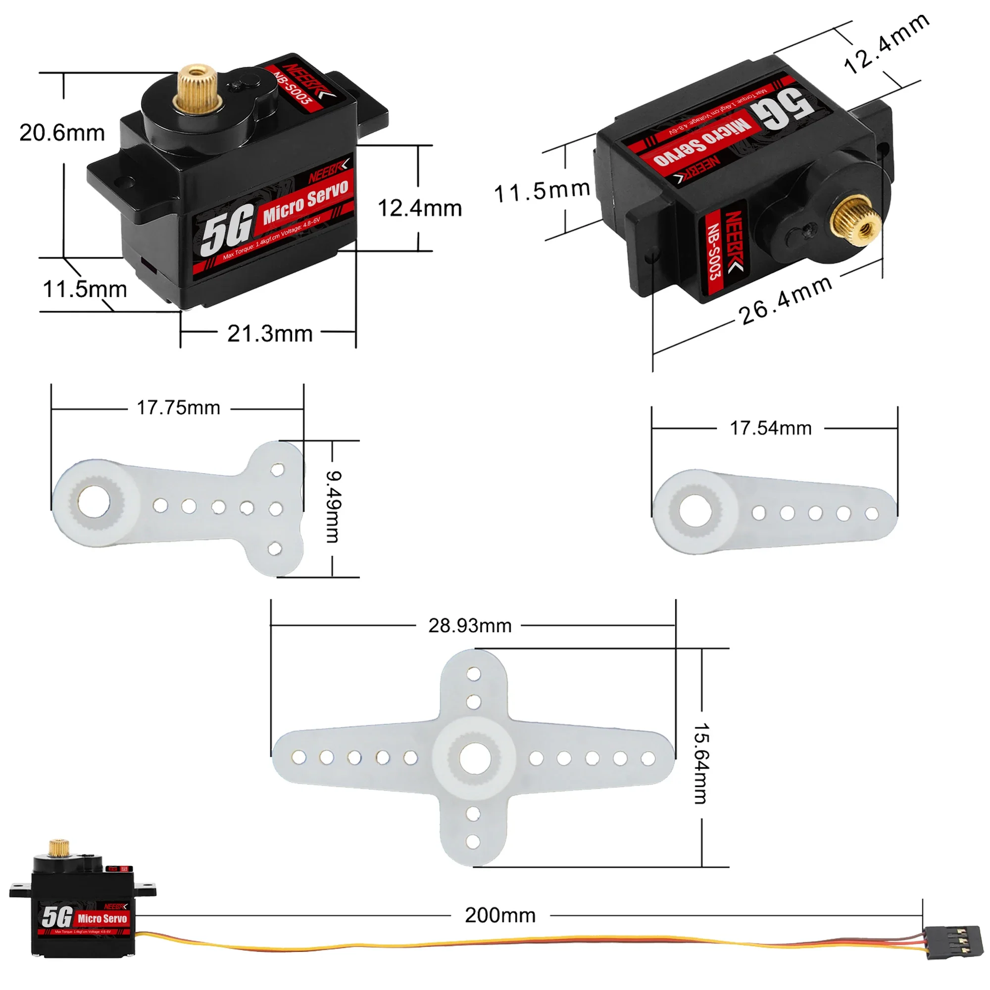 Remingtape Metall-Getriebe-Servo 5G – Upgrade-Teil Für RC Autos K989, K979, P939 Uvm.