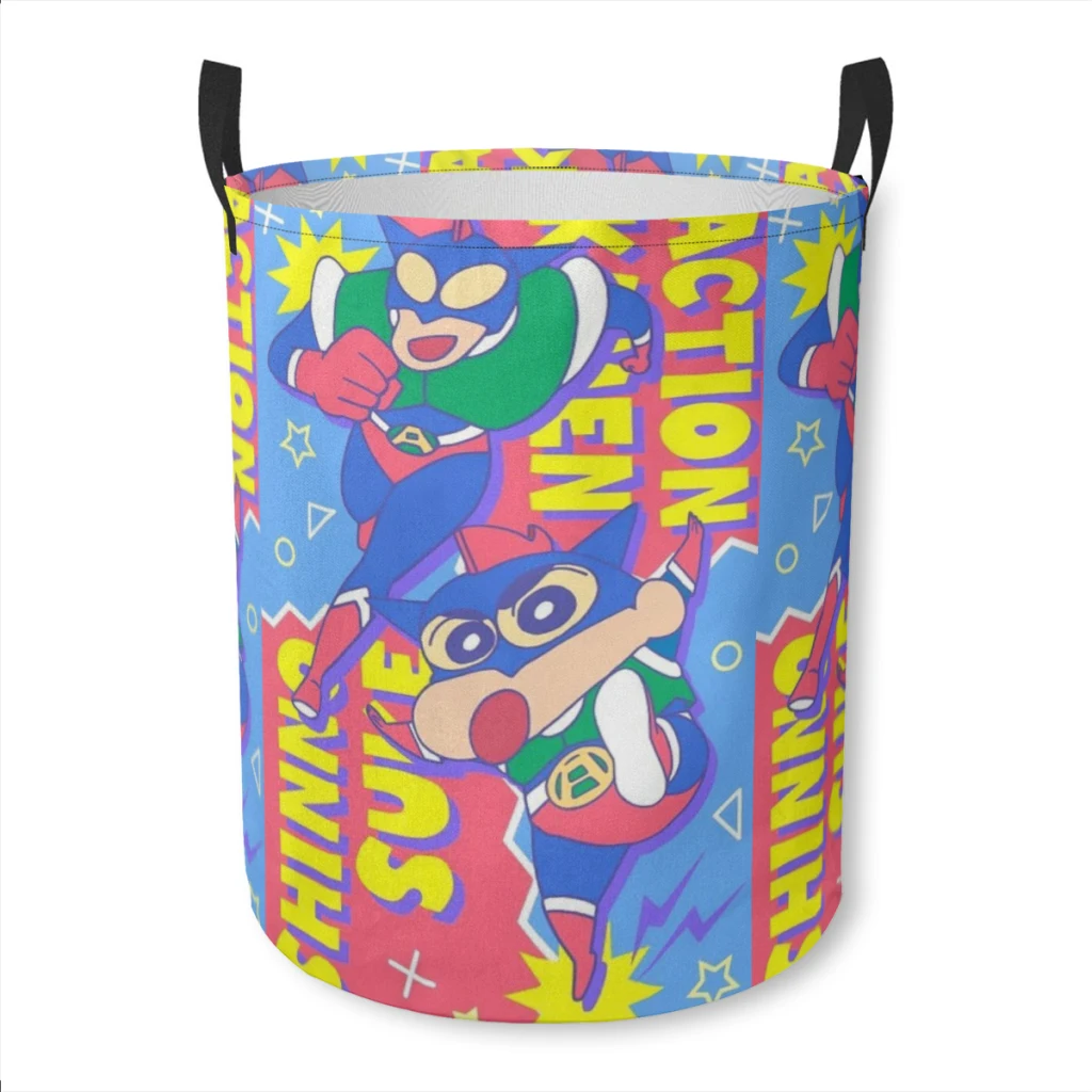 

Dirty Laundry Basket Clothes Organizer Foldable Storage Bucket Bathroom Waterproof Clothing Storage Cartoon Crayon-Shin-Chan-S