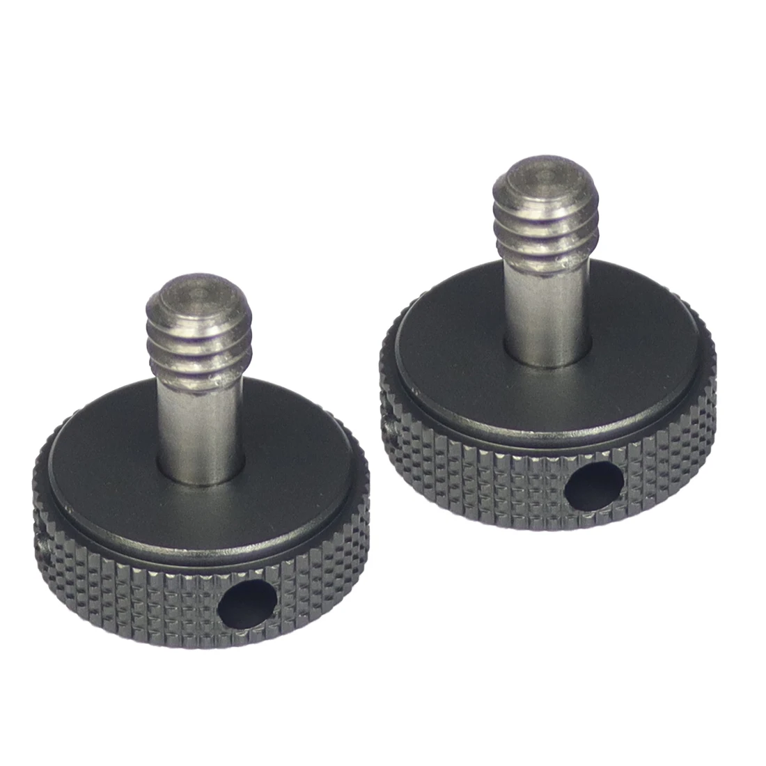 2x 1/4" Edelstahl Schraube CNC Daumenknopf Stativ Kameraständer Blitzlicht Montageadapter DSLR Schnellwechselplattenhalterung – Detail 13