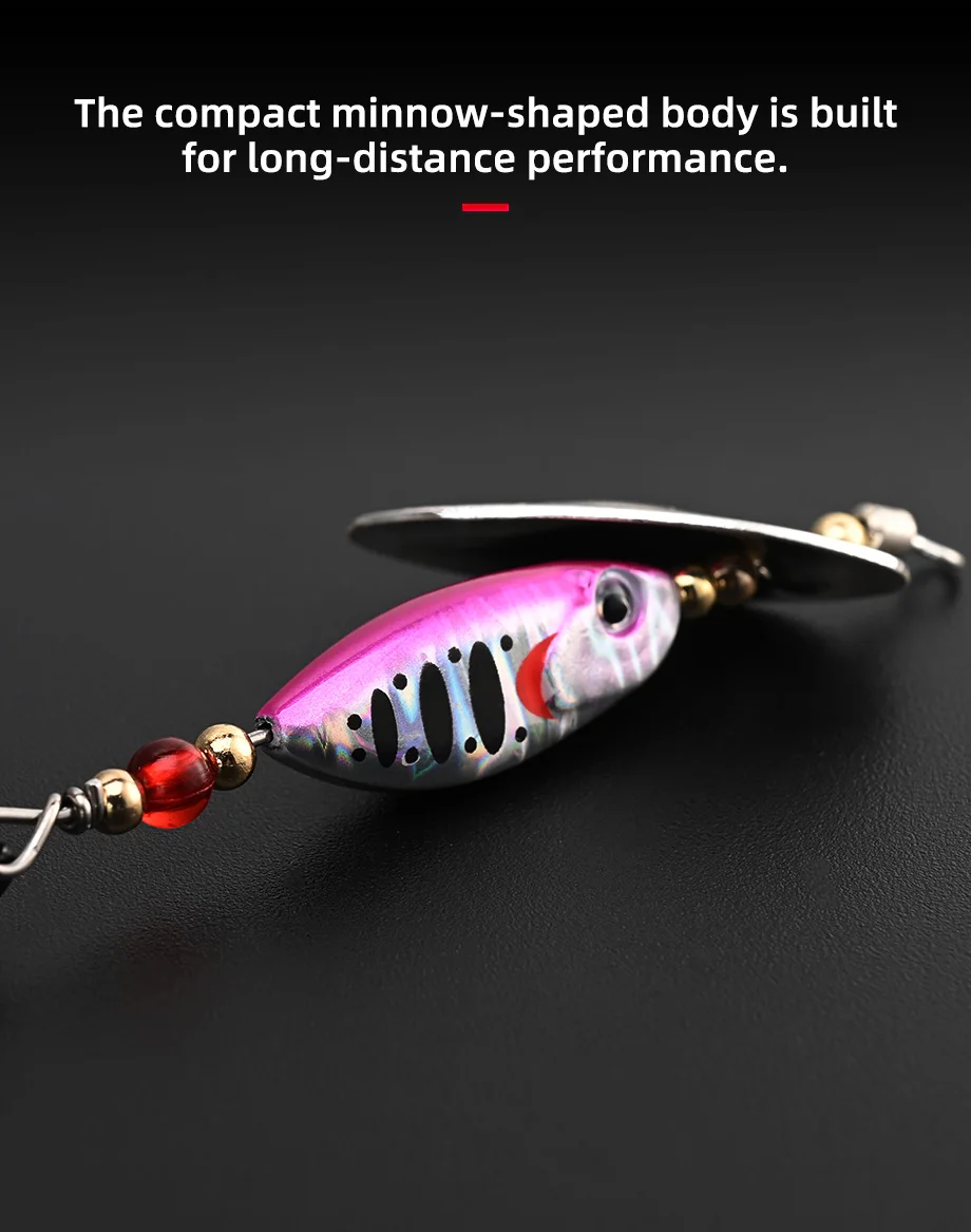Allblue Flyspin rotierender Spinner 6g 8,5g Metall köder Messing harter künstlicher Köder Kupfer Süßwasser Bach Forelle Angel gerät – Detail 3