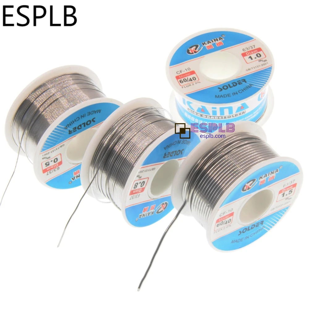 100G Solder Wire Tin 60/40 CF-10 Flux 2.0% Welding Solding Core High Brightness Rosin 0.5/0.6/0.8/1.0/1.2/1.5/2.0mm Diameter