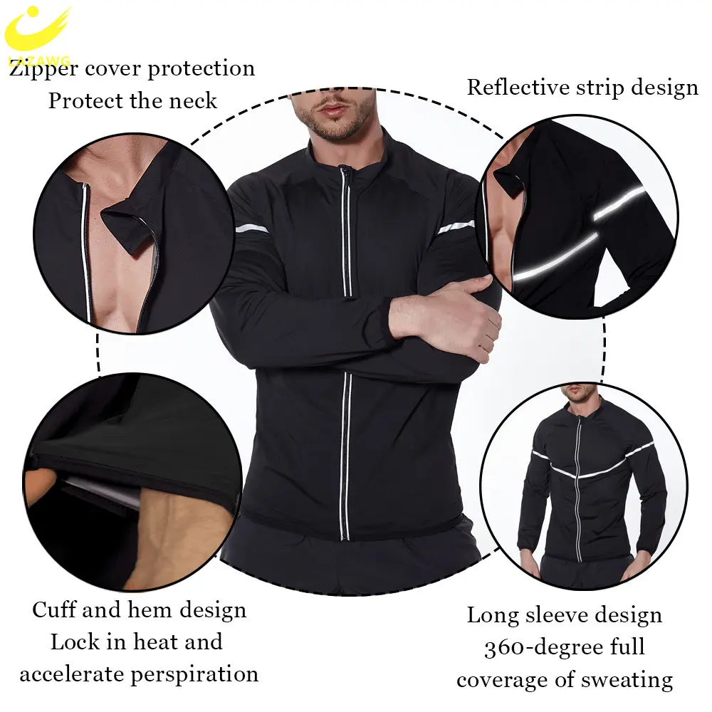 Sweat Sauna Suit LAZAWG Sauna Suit for Men Sweat Leggings Pants Weight Loss Set Jacket