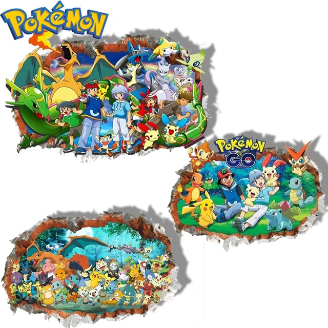 Kit 13 Adesivos De Parede Pokémon Go - Vários Personagens