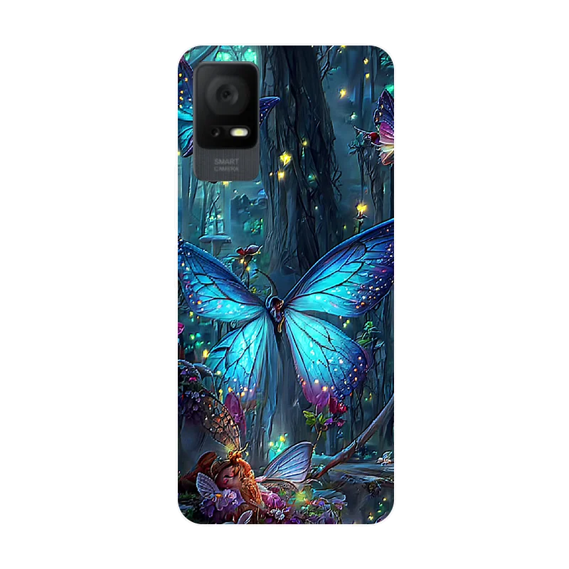 Floral Wolf Design Soft Silicone Shockproof Phone Case Cover