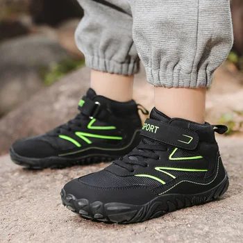 Wide Toe Children Snow Boots Little/Big Kids Minimalist Barefoot Shoes New Non-slip Boys Casual Shoes Comfortable Kid's Boot 3