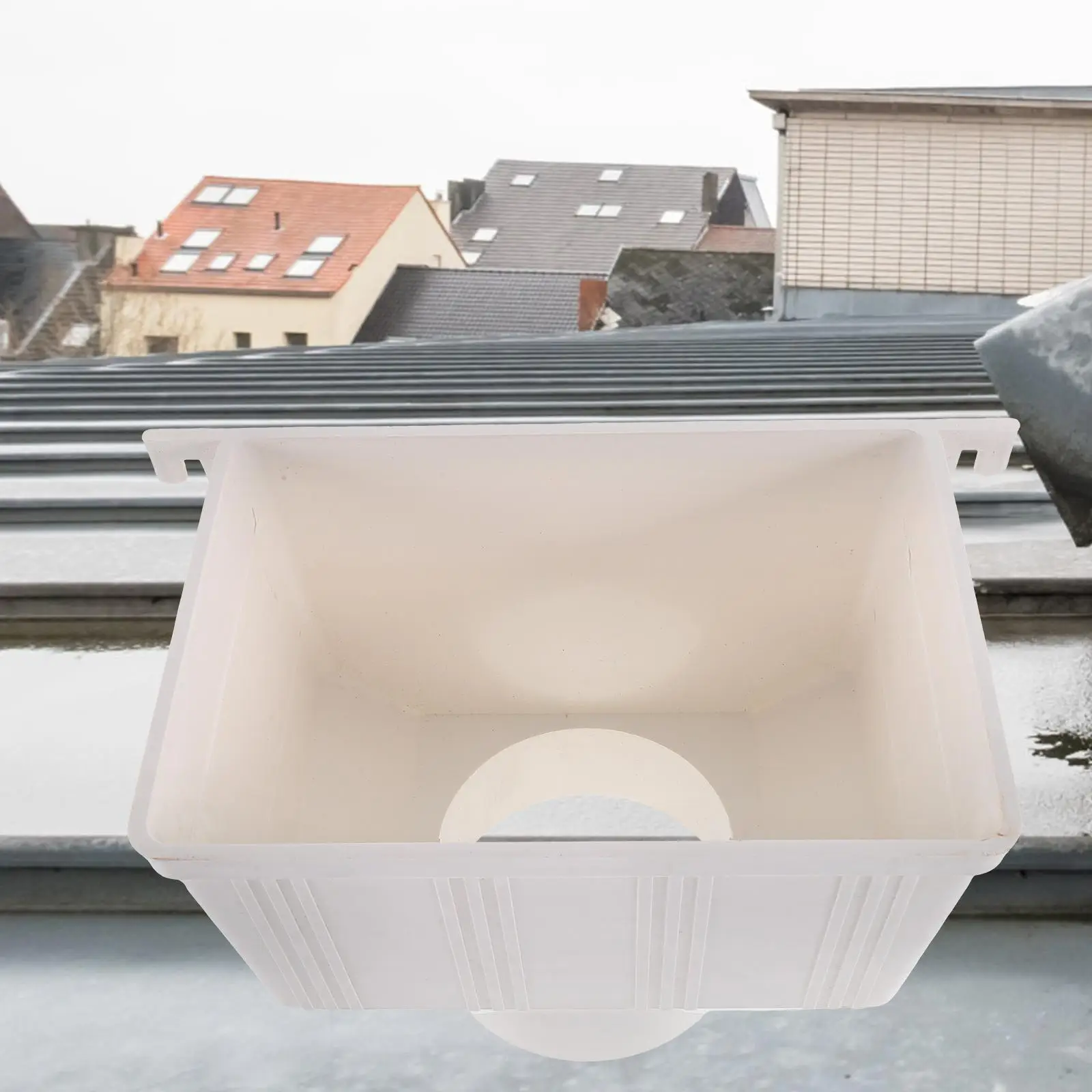 PVC Drainage Pipe Accessories Rainwater Funnel Downspout Gutter Connector Anti Leakage Suitable for Eaves House Easy