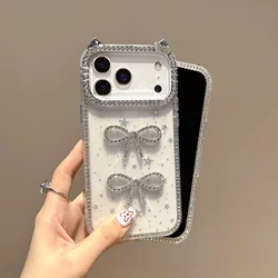 Cat Ears Epoxy Gypsy Flash Shiny Star Bow Phone Case with Diamonds - iPhone 15 Pro (NSQ - 13.5 - 1)