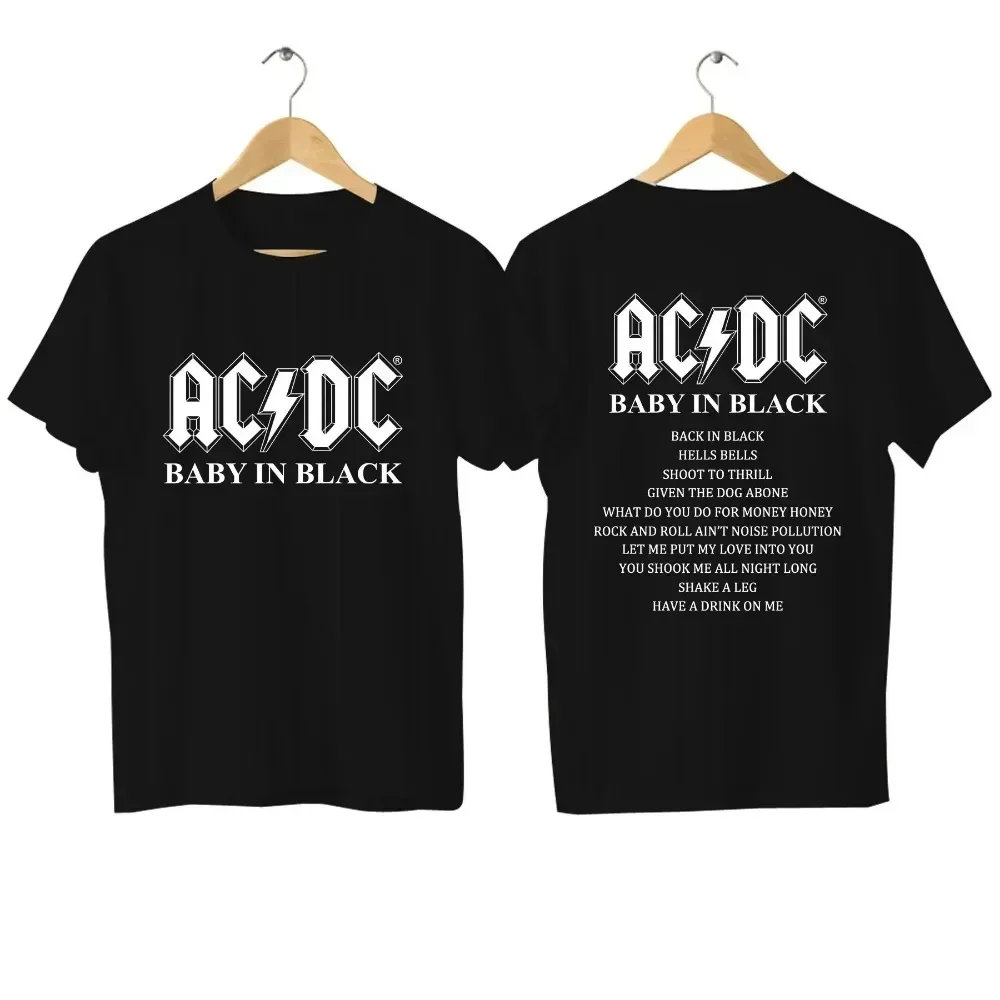 AC PWRDUP Live DC Print Tshirt Men Women Male Cotton Hip Hop Fashion Oversized Kid T-shirts Summer Clothes