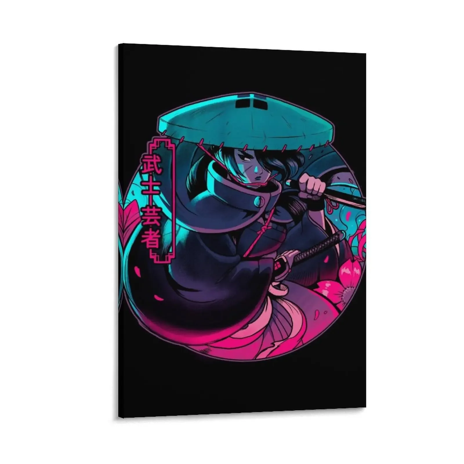 

Neon Bugeisha Canvas Painting Decorative prints wall painting cute room decor
