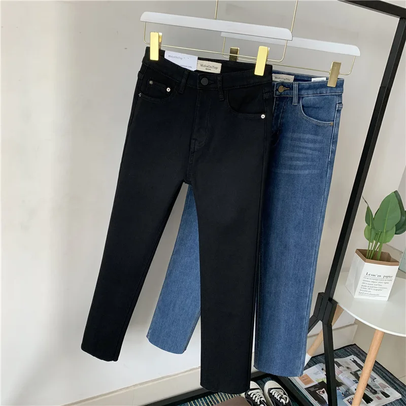 

Women Vintage Jeans England Style High Street Washed Jeans Woman High Waist Jeans Forking Flare Jeans For For Women Wide-leg
