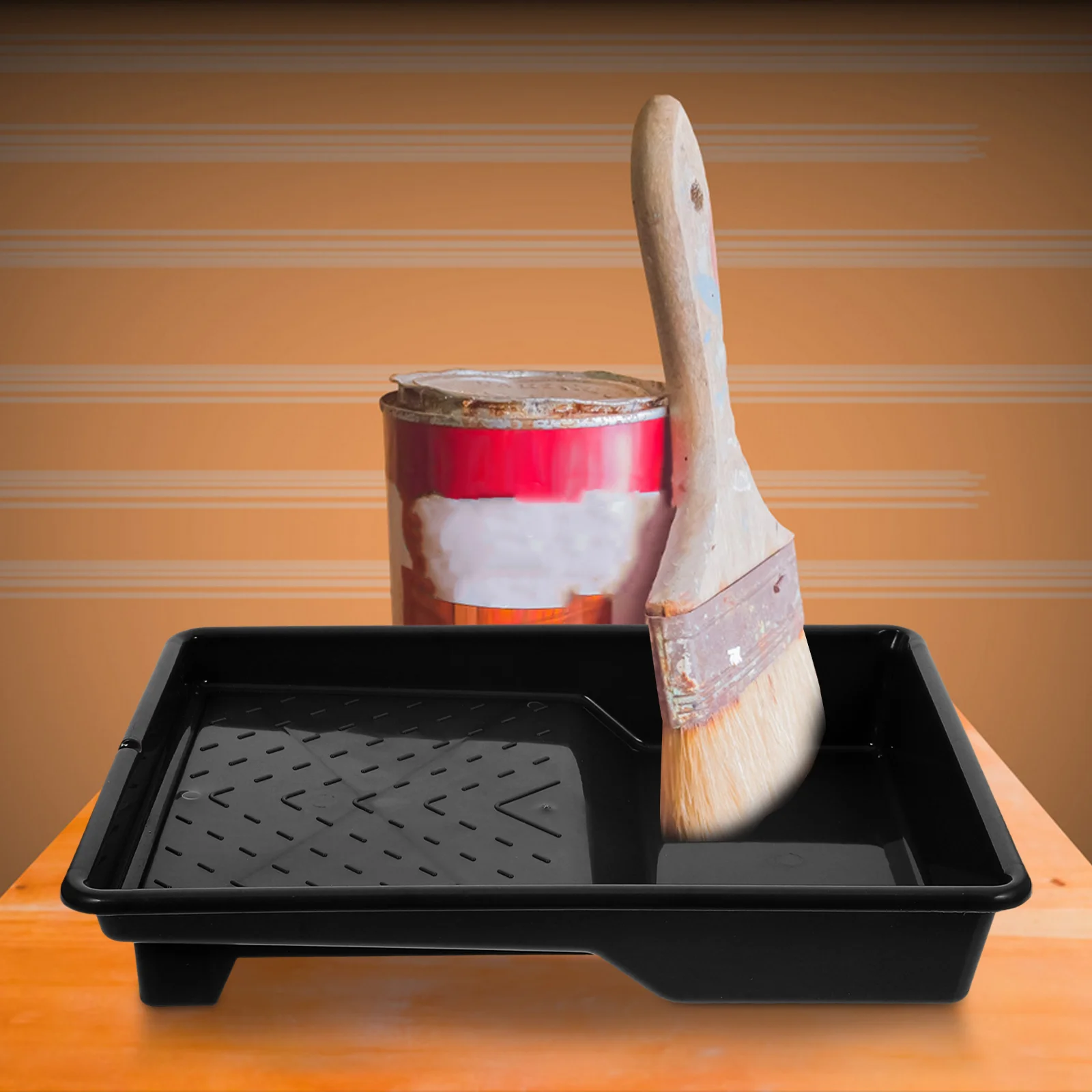 9 -Inch Paint Tray Pan Liners Wall Painting Supplies Plastic Paper Holder Small Roller Container Watercolor Mixing