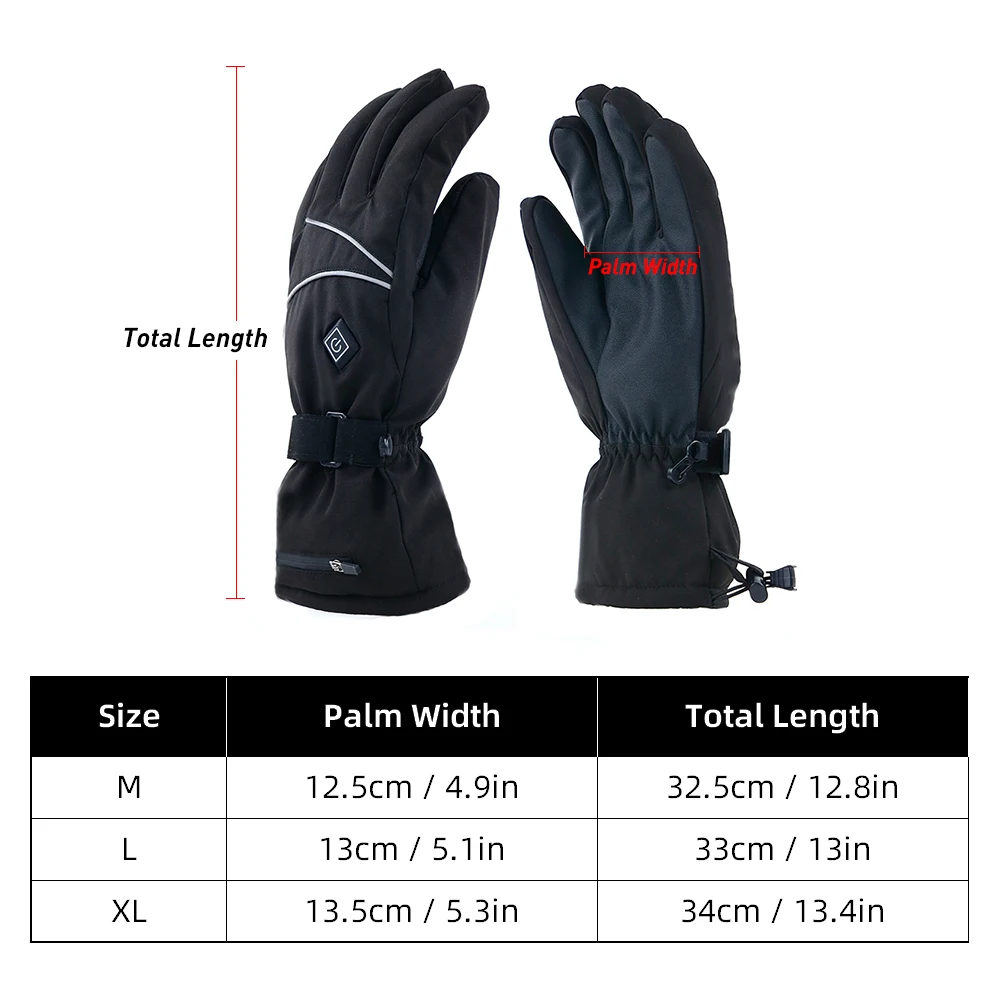 Electric Heated Gloves Winter Warm Water-resistant Touchscreen Gloves  Skiing Biking Fishing Mittens for Men and Women - AliExpress