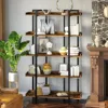 5-Tier, 68.9’’H Industrial Book Shelf, Large Bookcases and Bookshelves with Open Shelves, Open Display Shelves with Metal 4