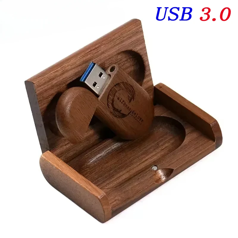 결혼 선물 USB 3.0 스틱 64GB 사용자 정의 로고 나무 상자 플래시 드라이브 32GB Pendrive 무료 샘플 U 디스크 16GB 8GB 4GB 메모리 스틱