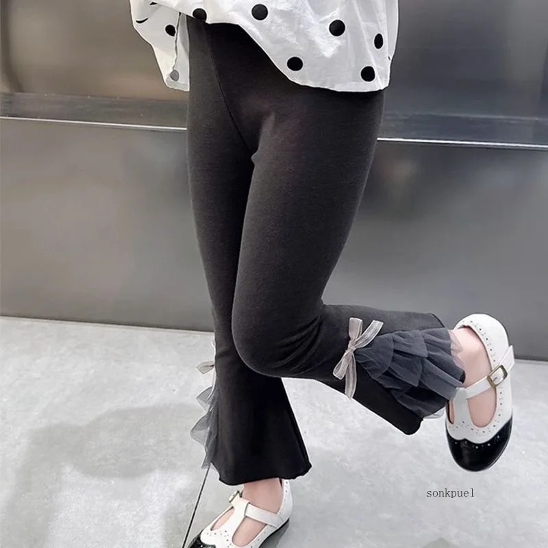 Girls Pants Baby Girls Cute Elegant Solid Color Boot Cut Flare Pants Spring Pants Bottoms Trousers for Kids Clothes girls pants girls trousers kids pants
