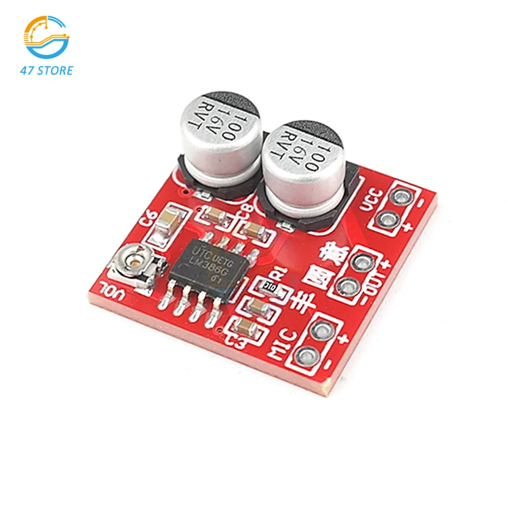 Dc412v Lm386 Electret Microphone Amplifier Board Microphone Pickup