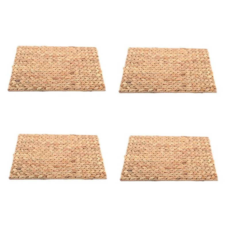 

AT14 Woven Placemat,Water Hyacinth Heat Resistant Mats,Rectangular Woven Rattan Table Mat,For Kitchen Party Wedding Decor,Etc