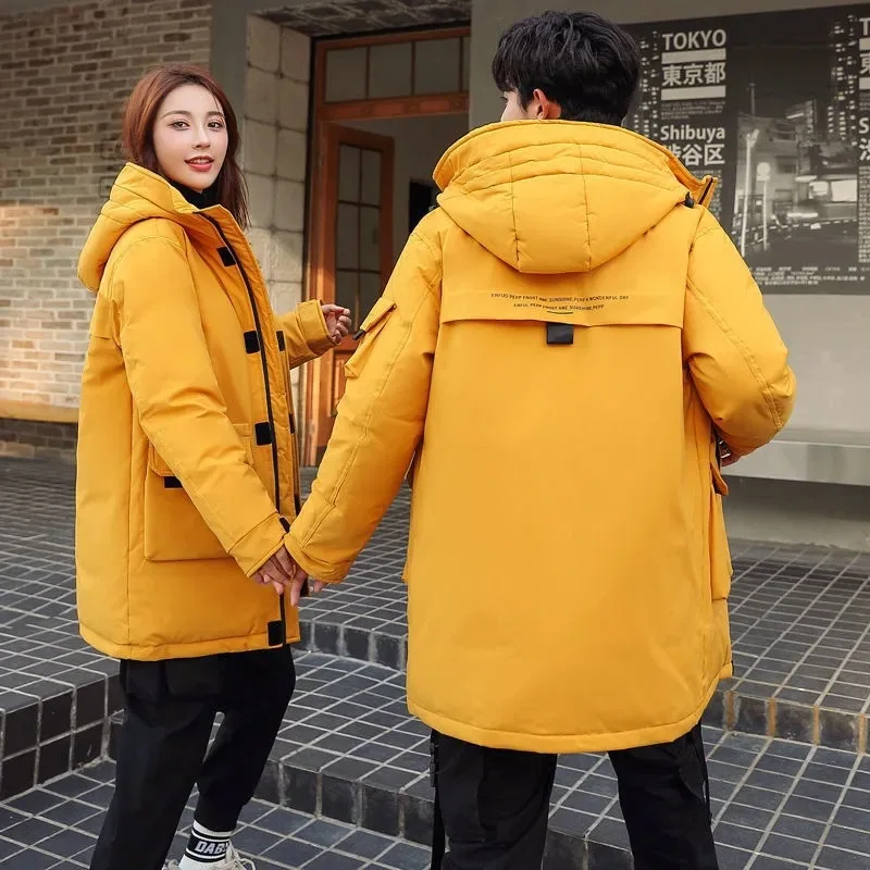 2023 New Casual Lovers Down Jacket In The Long Cargo Winter Coat Handsome Men and Beautiful Women Jackets for Men  Jackets for