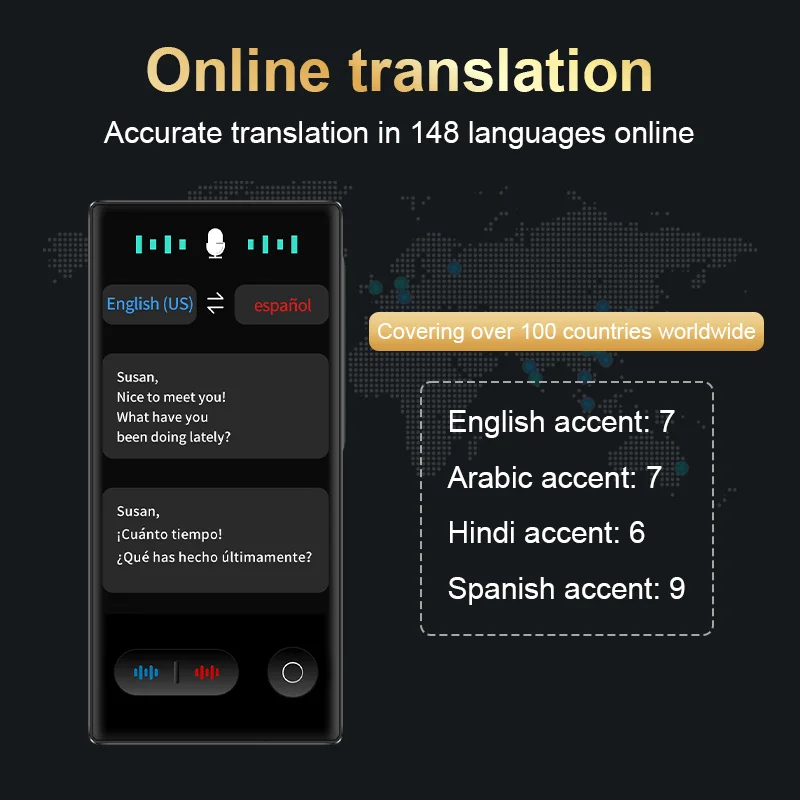 S30 Pro AI Smart Translator 148 In Real-time Online Languages Translation Portable ChatGPT Voice Photo Intelligent Translate