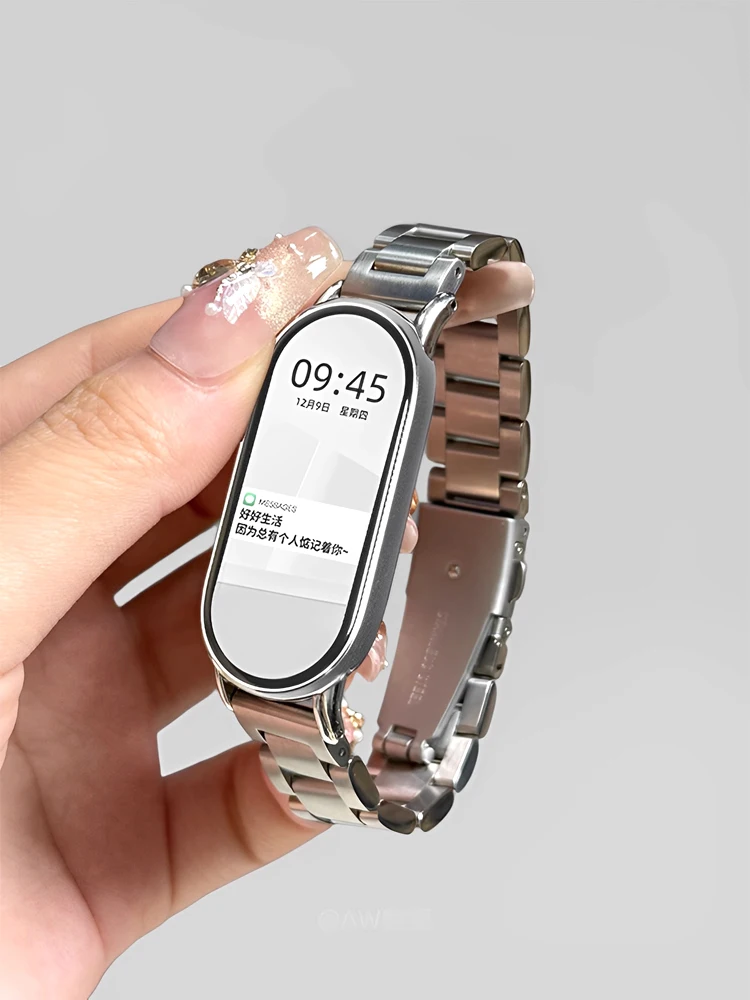 Riemen für Xiaomi Mi Band 10 9 8 NFC Miband 10 Metall Edelstahl Pulseira Correa Armband Mi Band 10 Handgelenk Ersatzgürtel