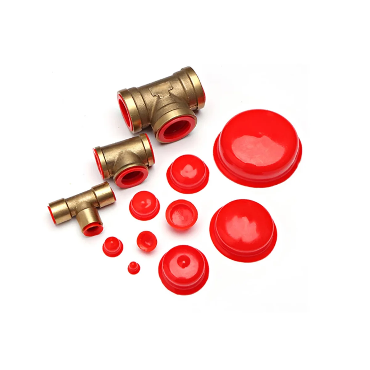 Red Internal Threaded Hole Rubber Plug Cylinder Oil Resistant Plastic Silicone Dust And Corrosion Resistant Protective Sleeve