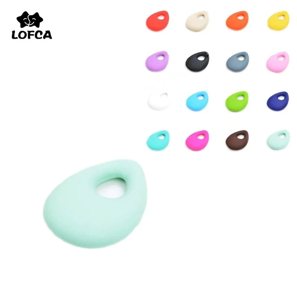 

LOFCA 1PC Silicone Tear Teether Necklace Baby Chewable Teething Toys BPA Free Food Grade Silicone Jewelry Necklace Making Gift