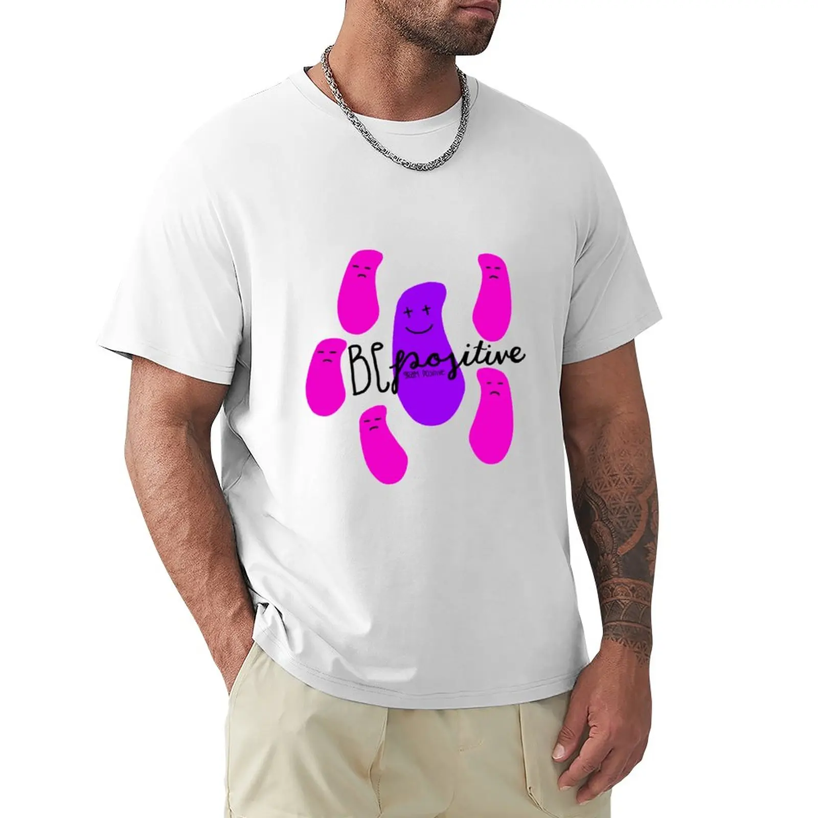

Хлопковая футболка с надписью про бактерий-бе, летние топы для мальчиков, белые мужские футболки