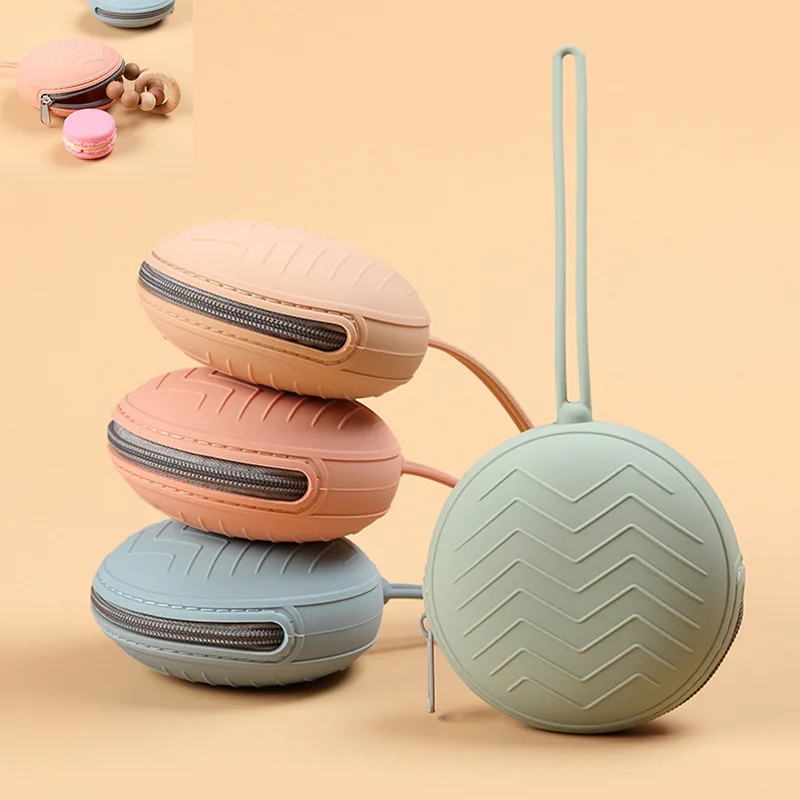 

Portable baby pacifier with hanging rope, dental gel storage box, food grade silicone storage bag bag organizer