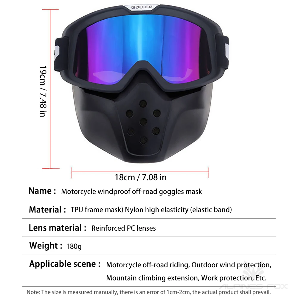 VVXXMO Motorrad Helm Brille - Winddichte Retro-Brille Für Open-Face-Helme Mit Filterfunktion