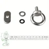 2pcs Kayak Rail Mount Accessories Sturdy Stainless Steel Tie Down Rail Mount Eyelet Precise Easy Installation Multifunctional 4