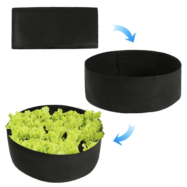 50 Gallon Kertnövény Táskák Kerti Növény Filc Szövet Virágzöld Növényi Növények Beltéri Kültéri Tartályok Otthoni Kiegészítők