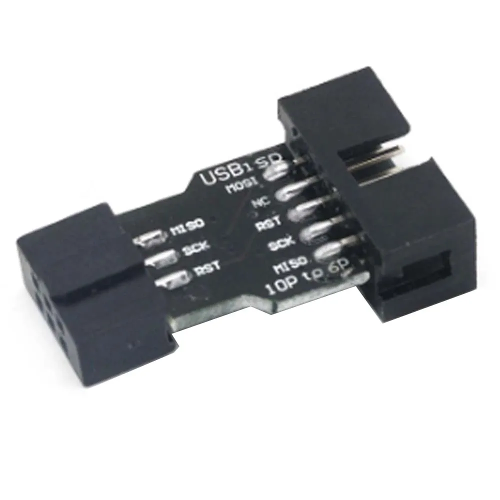 Преобразователь 10-6 контактов в стандартную 10-контактную на 6-контактную плату адаптера для ATMEL STK500 AVRISP USBASP ISP преобразователь интерфейса AVR