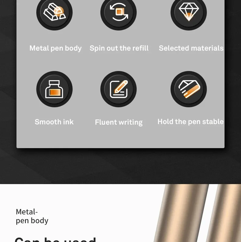 Metallic Gel Ink Pens - Deli 05mm Silver  Gold Writing Set