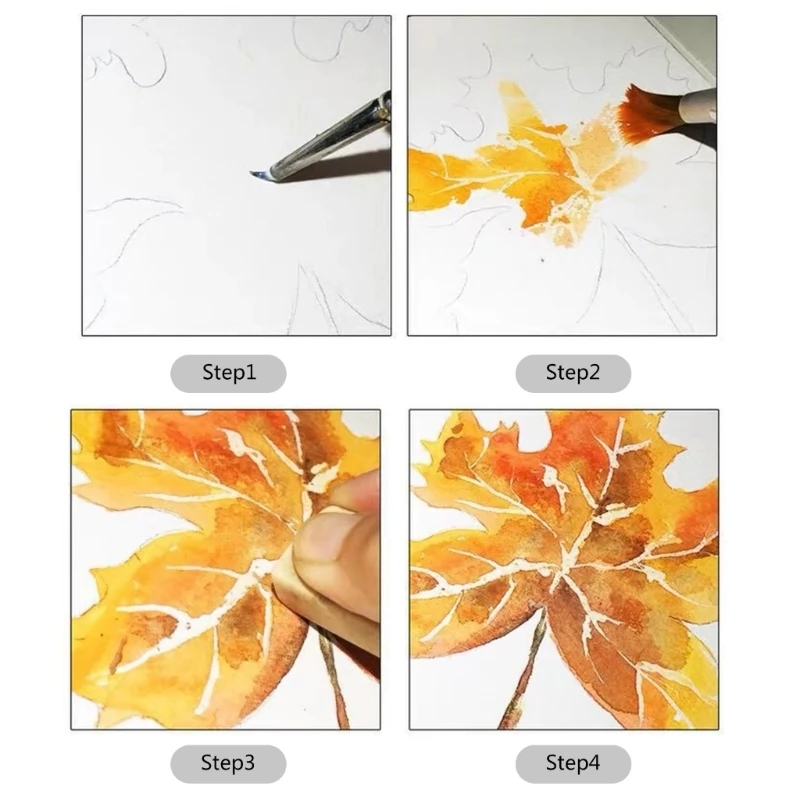Art Masking Fluid Quickly Art Masking Fluid for Ink Watercolor Red Blue