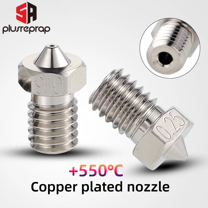 Copper Plated V6 Nozzle for High Temperature Printing J-head for Vo-ron v2.4 Mega X MK3S i3 V5 V6 Hotend