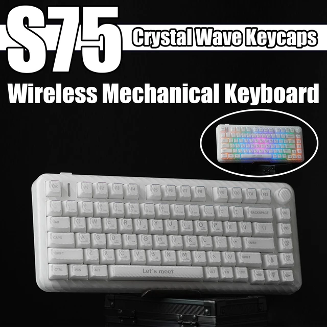 RX-Storm S75 75% Gasket-mounted Hot-swappable Bluetooth 5.0/2.4G Wireless &  Type-C Wired Mechanical Keyboard for Mac/Win/iOS - AliExpress