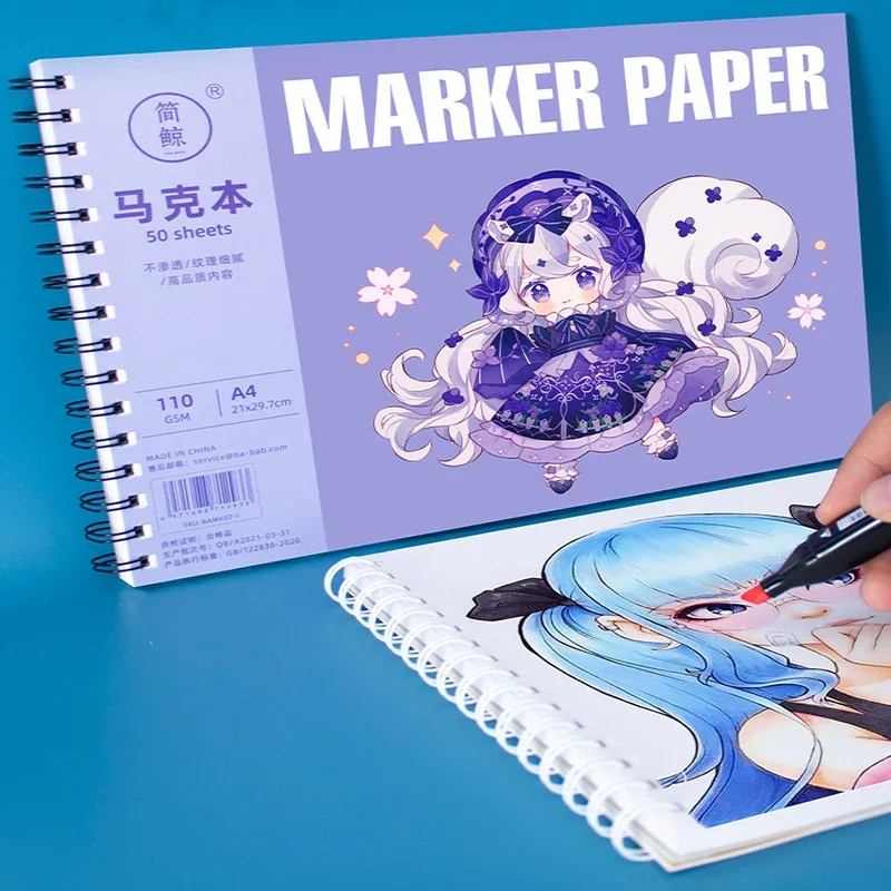 Drawing Sketchbook A4/A5 Thickened Marker Pen Painting Cartoon Cover Children Color Pencil Watercolor