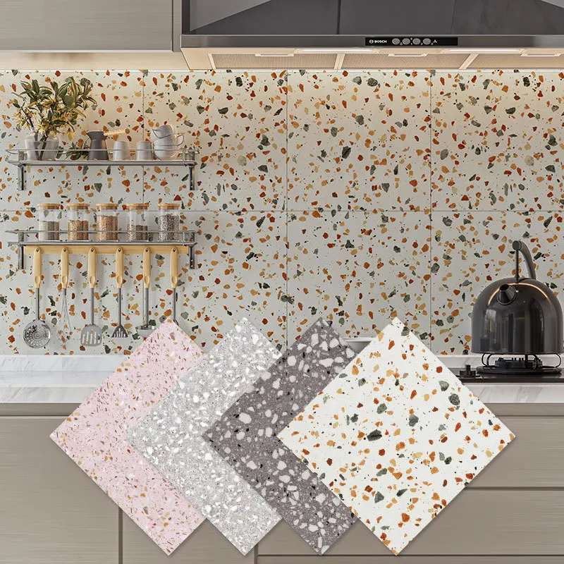 1/5/10Pcs Self Adhesive Wall Sticker Quartz Stone Tile Floor Decals Waterproof Kitchen Backsplash Decor for Bedroom Bathroom |