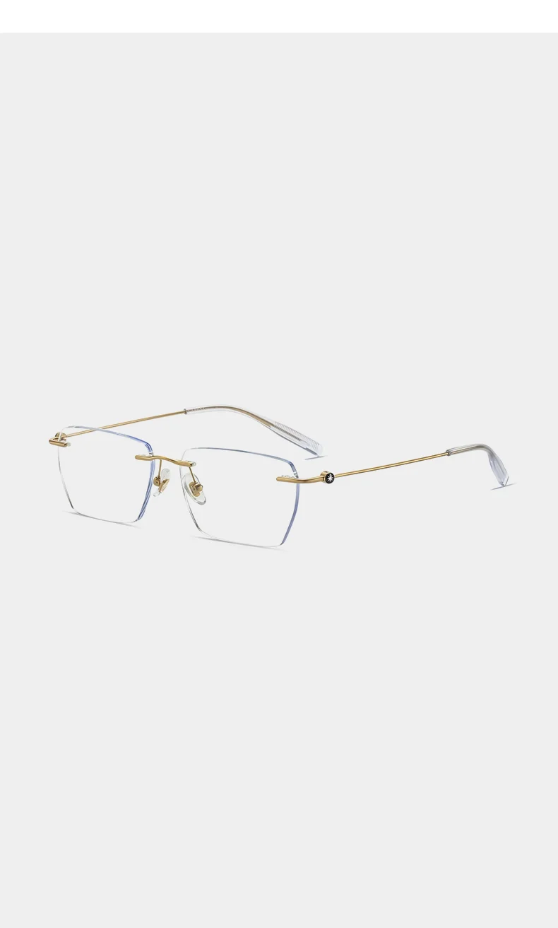 CAPONI Randlose Optische Gläser Rahmen Ultra Licht Einfache Design Business herren Gläser Anti Blau Licht Computer Brillen JF0621 – Detail 16