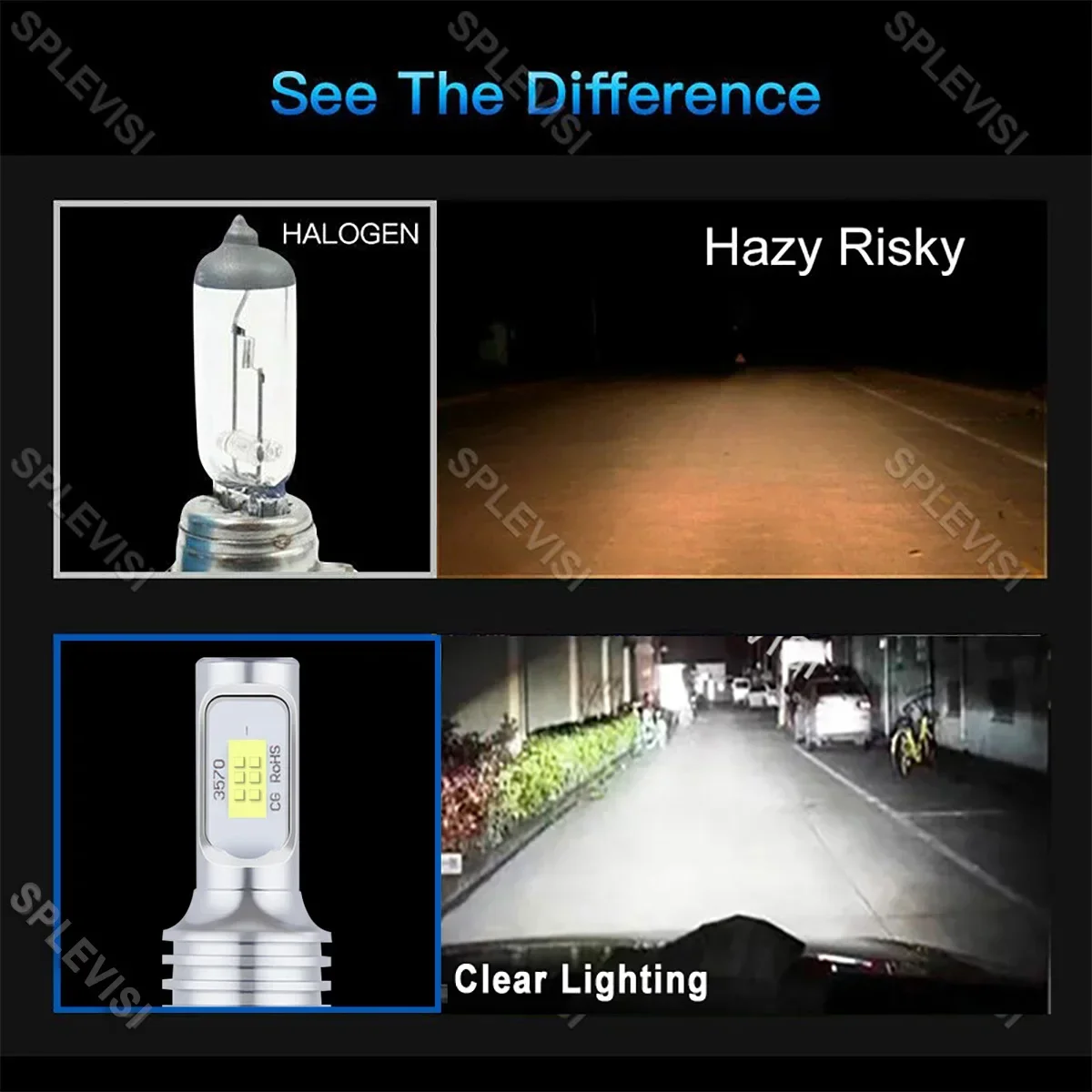 Led Car Headlights 2x 9012 HIR2 LED Headlight Bulbs 6000K White For Vauxhall Zafira Tourer 2014-2015