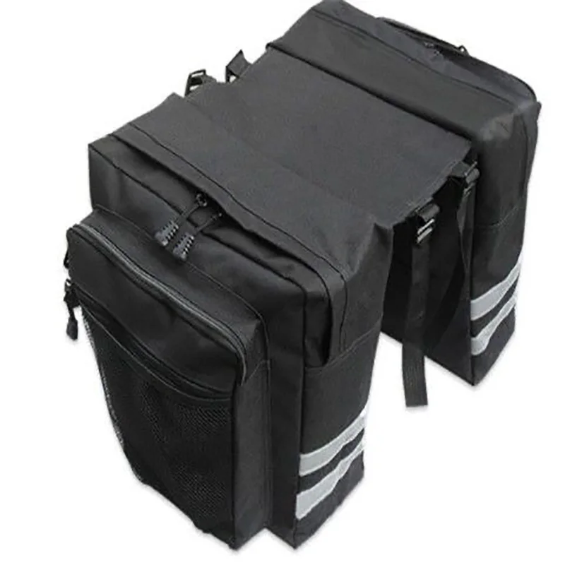 

High Capacity Cycling Double Side Rear Rack Tail Seat Pannier Pack Bike Bags Luggage With Reflective Strip Bicycle Mountain Road