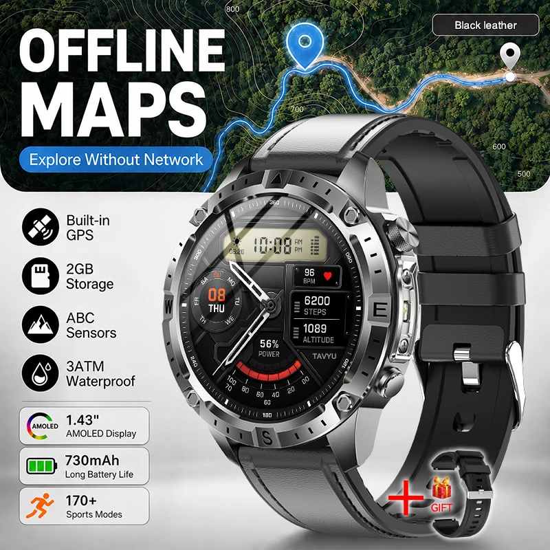 ตัวเลือกสินค้า นาฬิกา GPS กันน้ำกลางแจ้ง 3ATM สำหรับผู้ชาย