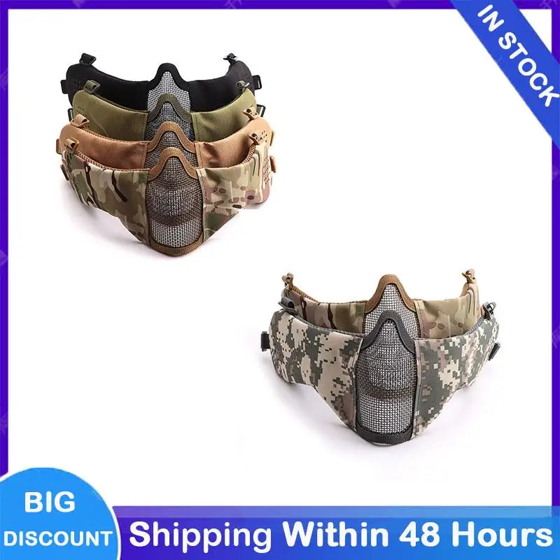 

Half Face Masks With Ear Protection Lightweight Breathable Oxford Cloth Protective Mask For Outdoor Riding