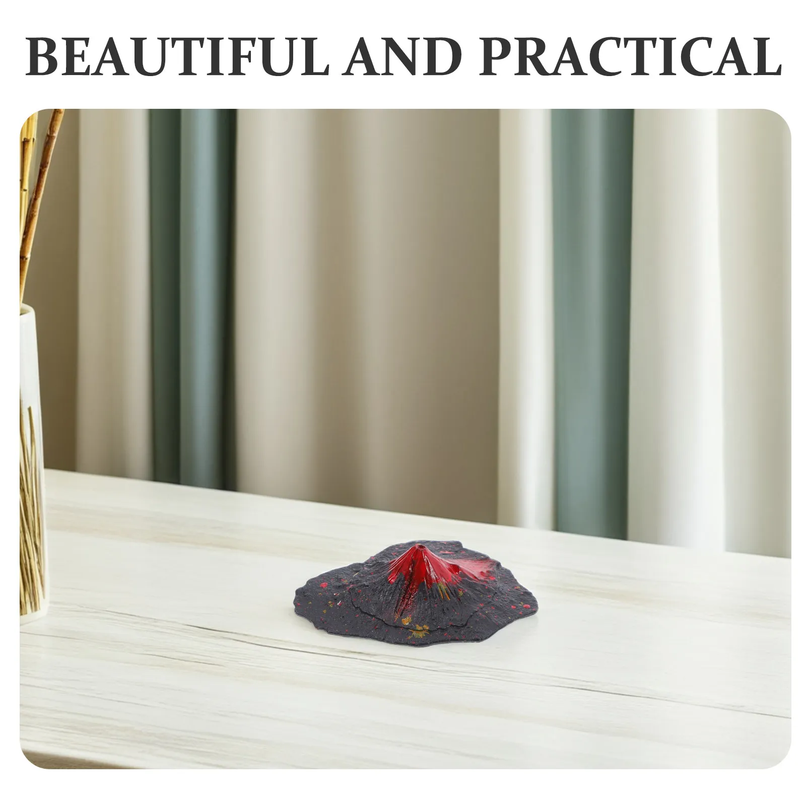 16pcs 미니 화산 3.5Cm 플라스틱 시뮬레이션 화산 동상 지리 교육 과학 실험 마이크로 풍경 장식