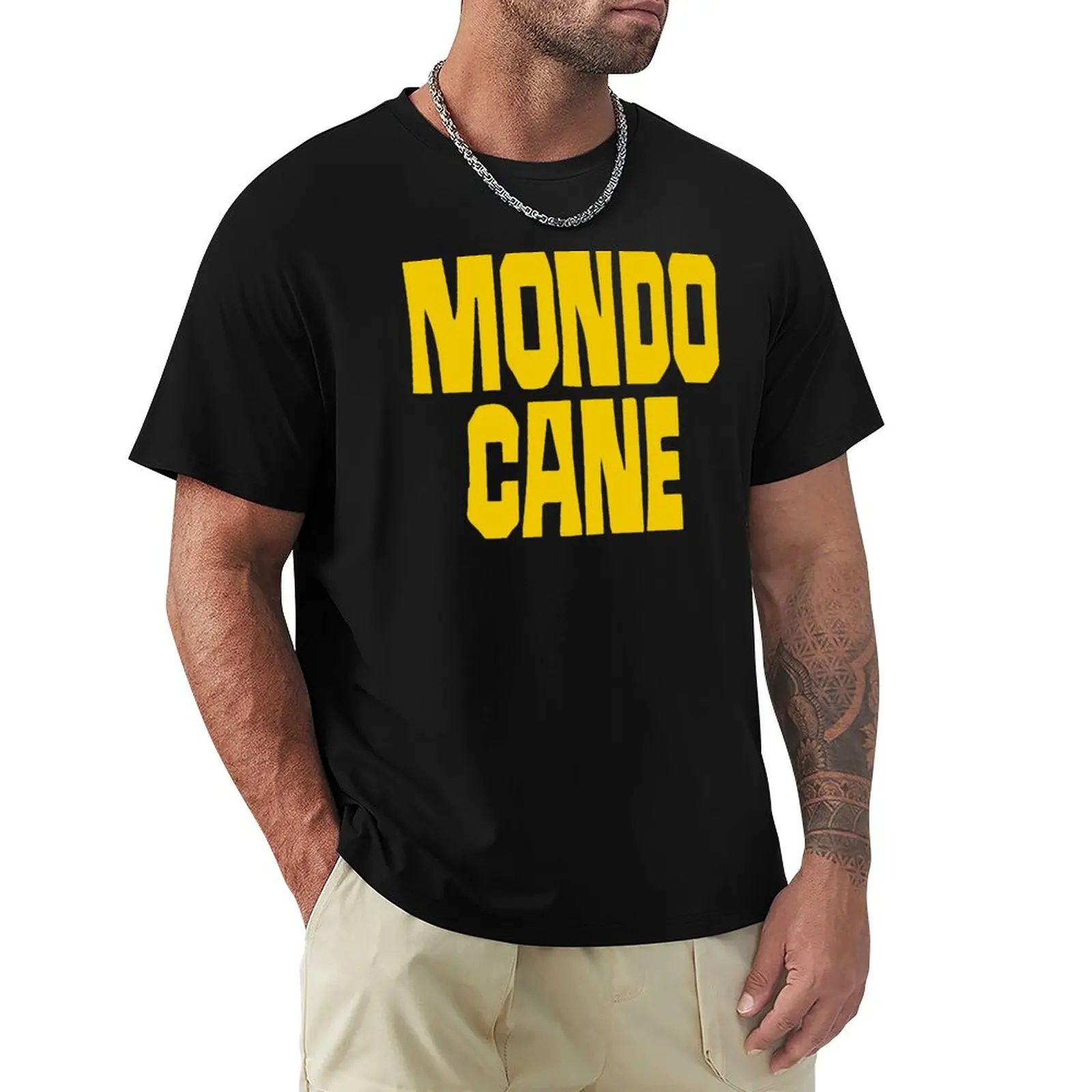 Mondo Cane T-Shirt Sweat Plus Size Top Abbigliamento Estetico Designer T Shirt Uomo