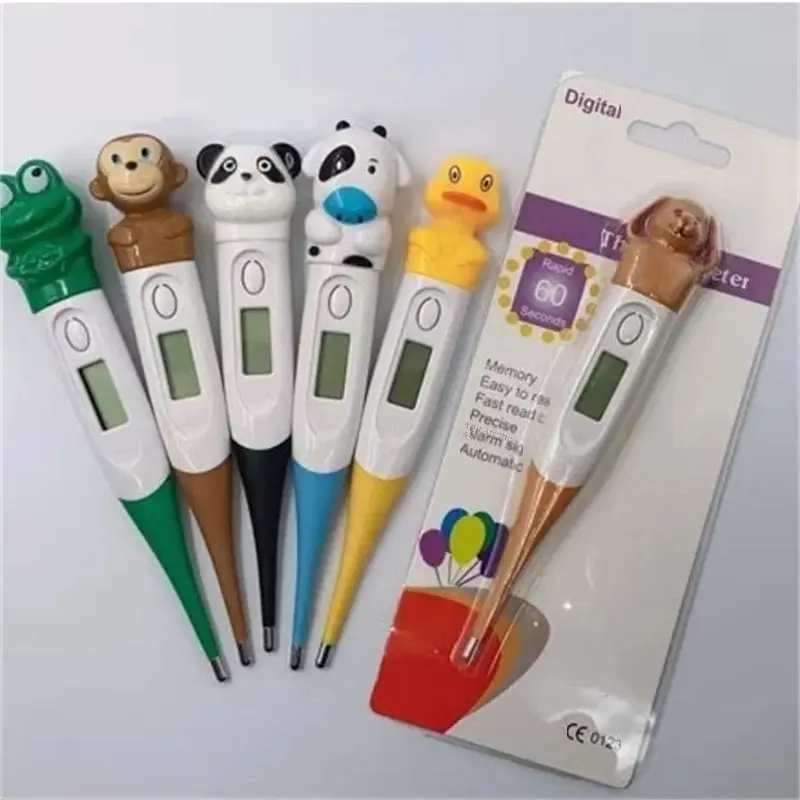 Digital Thermometer Animal Cartoon Soft Head for Children Oral Cavity Underarm Body Fever Detector
