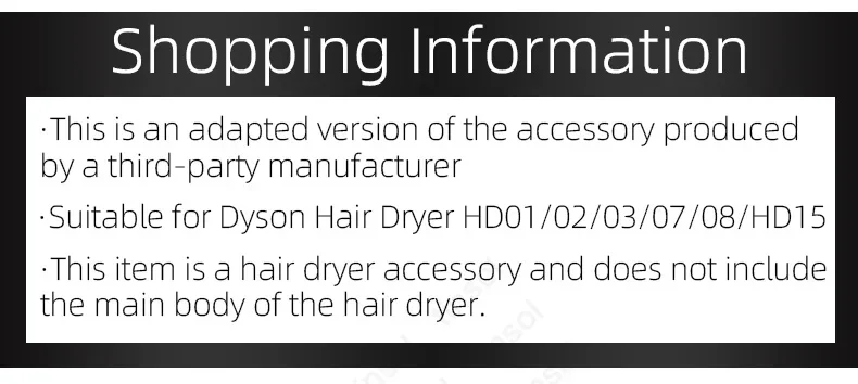 Description Picture 3 of itemHair Dryer Curling Attachment 40mm Automatic Curling Nozzle For Dyson Supersonic Hair Dryer Accessories Air Styler Cylinder Comb